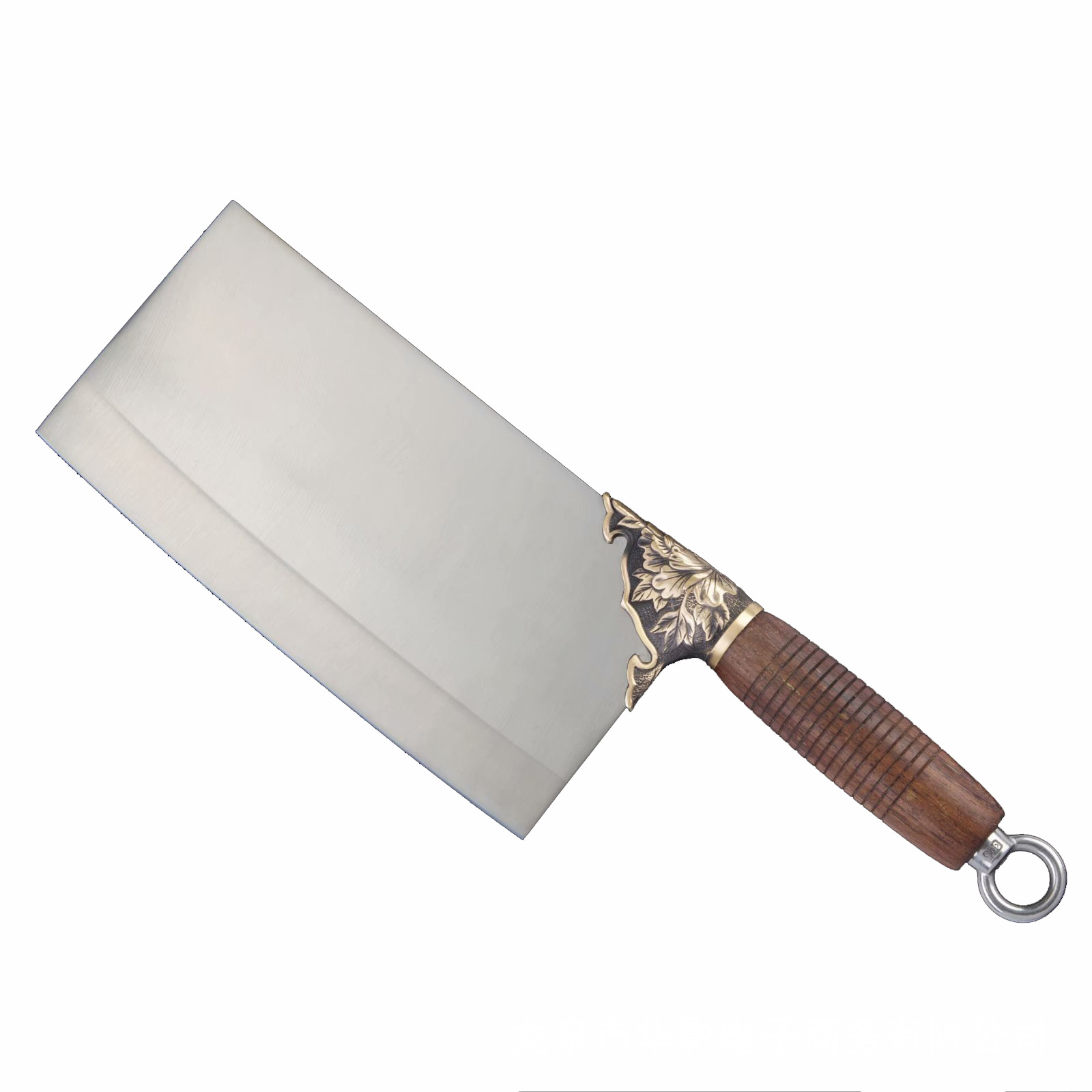 一件代发龙泉华影刀剑手工菜刀"带环华丽牡丹"不锈钢斩切两用刀