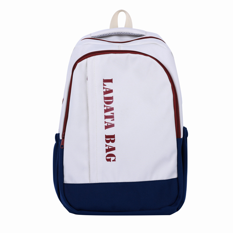 Schoolbag Women's Korean-Style Large Capacity Japanese Style All-Matching Junior High School Student Campus Contrast Color Backpack Computer Backpack