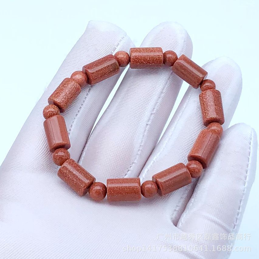 厂家 金沙石手串 金沙石手链 金星石佛珠电商直播景区热卖佛珠