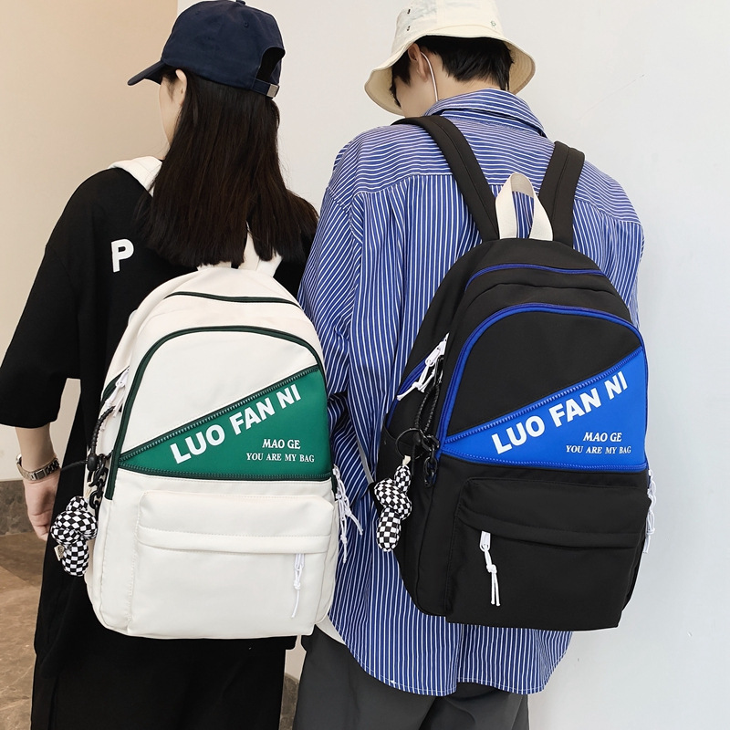 Couple Backpack Cross-Border Wholesale 2023 Autumn and Winter New Japanese Style Simple Middle School Student Schoolbag Large Capacity Backpack
