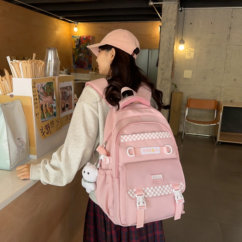 Japanese Schoolbag Female College Student Fashion Backpack Large Capacity Junior High School Backpack Lightweight High School Student Travel Bag