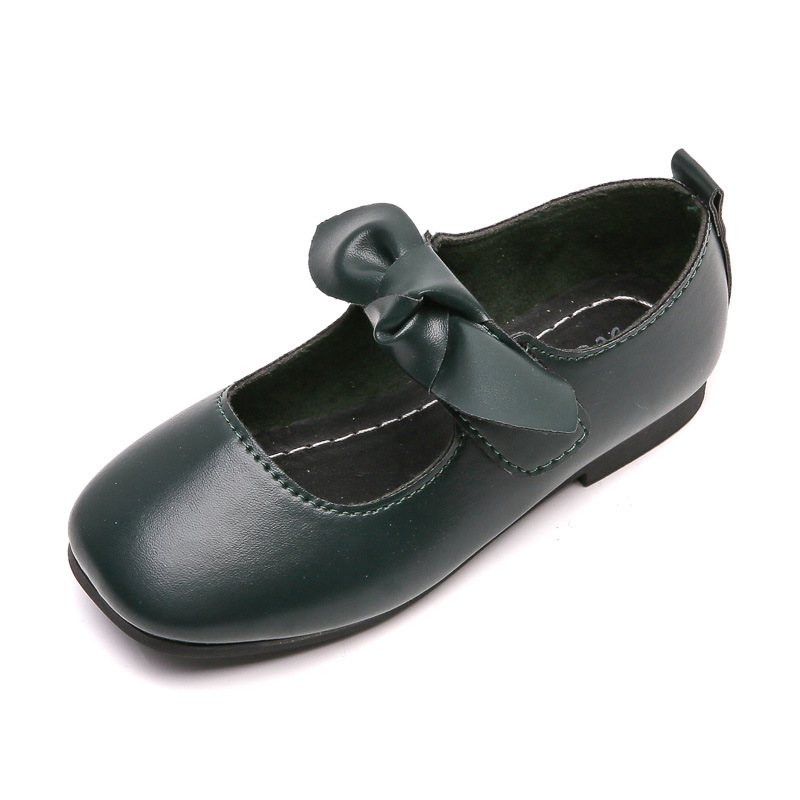 地摊货源2021秋季儿童单鞋女童公主皮鞋 韩版方口学生休闲鞋 批发