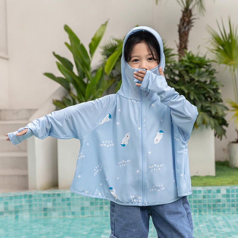 Children's Sun Protection Clothing Summer Children's Clothing Wholesale Ice Silk Sun Protection Clothing Baby Girls' Cardigan Coat Boys' Sun Protection Clothing Transparent