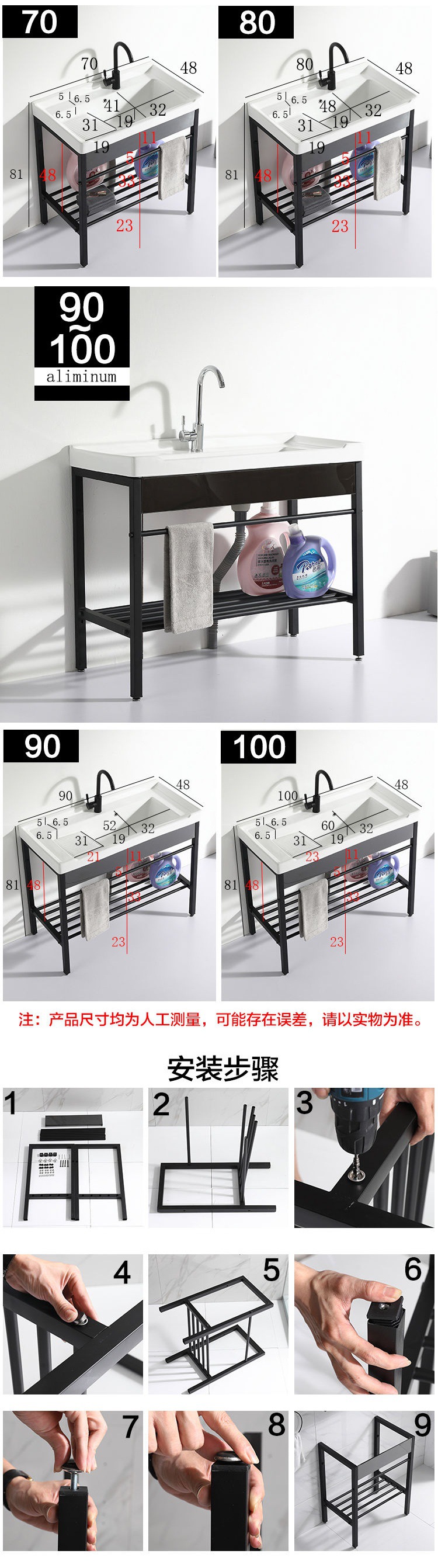 陶瓷洗衣盆带搓衣板一体台盆洗手盆带搓板阳台超深洗衣水池脸盆