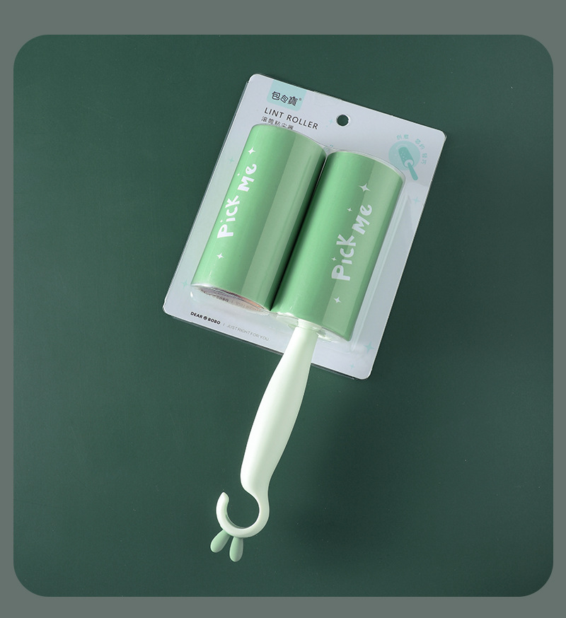 包包宝 新款卡通除尘滚筒粘尘器粘毛器衣服粘尘纸粘尘滚筒可撕式