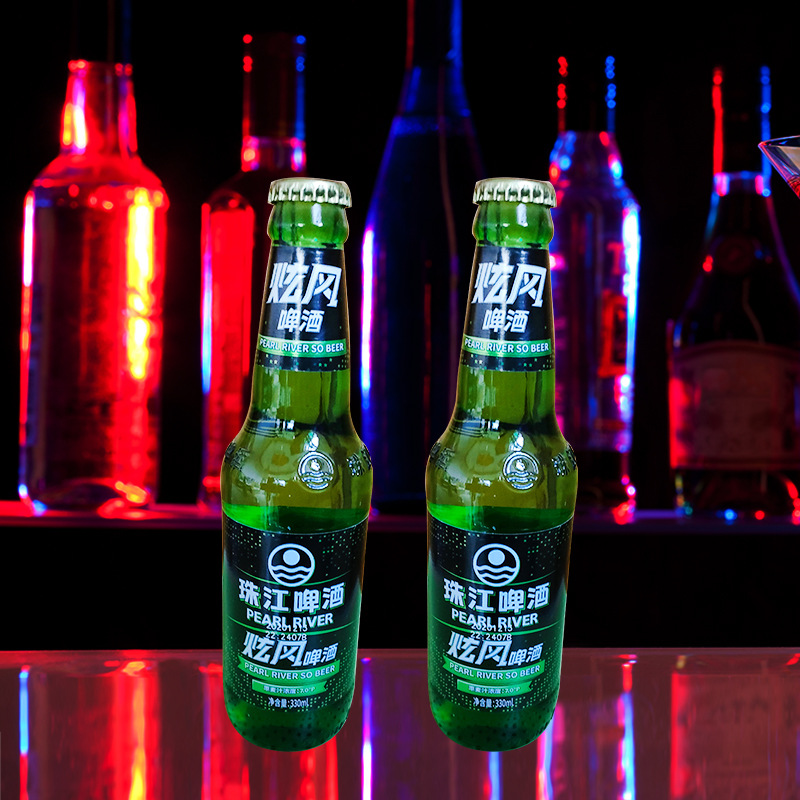 珠江炫风啤酒整箱330ml*24瓶 国产生啤鲜啤酒