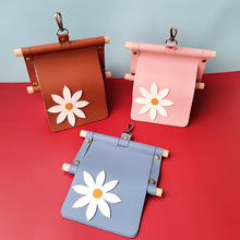 收纳架创意pu皮革小雏菊防水墙壁挂卷纸袋厨房卫生间纸巾盒多功能
