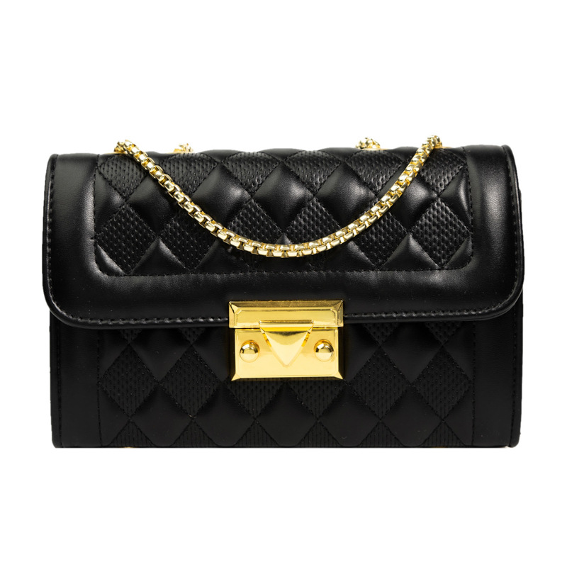Cross-Border Shoulder Messenger Bag Chain Bag 2022 New Diamond Chanel's Style Small Gold Ball Bag Fashion Simple Elegant