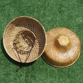 竹编斗笠帽儿童舞蹈演出小赶海道具海南遮阳防雨帽特色渔民帽子