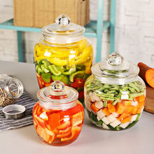 泡菜坛子玻璃瓶密封罐子空瓶带盖家用大号透明食品罐四川腌菜坛子