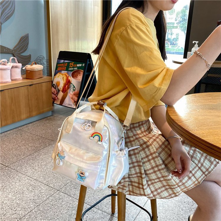 2021 Summer New Japanese Ins Harajuku Gradient Color Laser Girl Student Small Bag Cute Small Bag Female