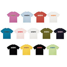 韩国小众潮牌短袖MARNI短袖字母印花短袖男女同款休闲运动半袖T恤