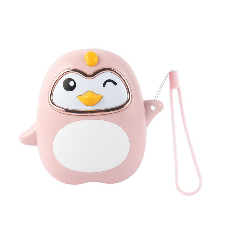 Penguin Hand Warmer USB Rechargeable Mini Cartoon Portable Heating Pad Small Night Lamp Two-in-One Cross-Border Gift