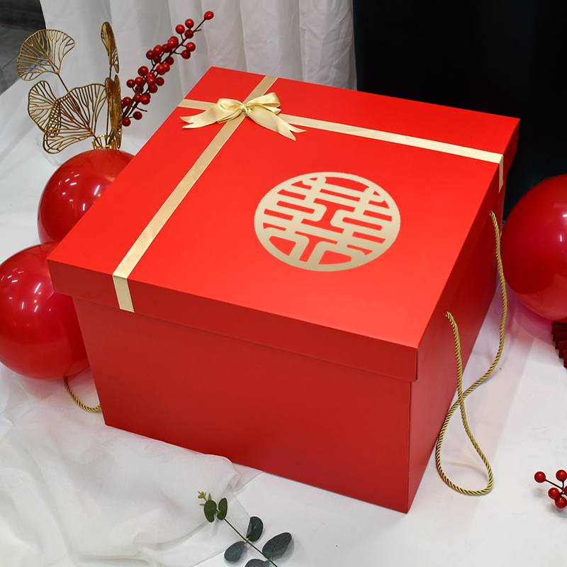 6bvq520红色大号礼物盒空盒子元旦礼品盒包装盒感生日结婚乔-阿里巴巴