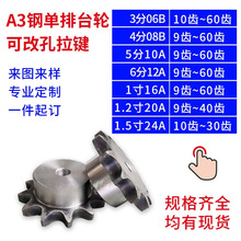 3分06B链轮台轮/齿轮链轮配件大全10/11/12/13/14/15/16/瑞知德