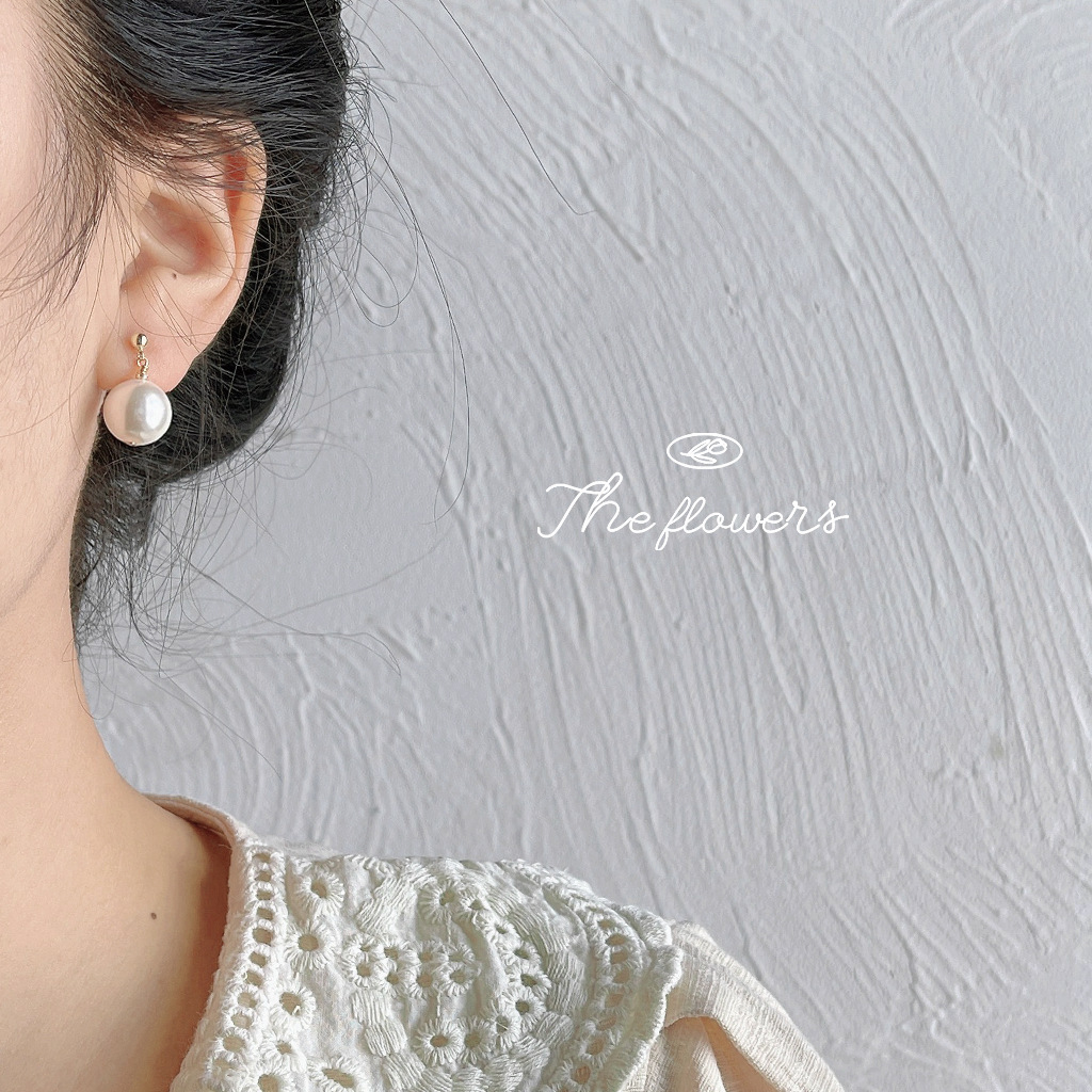 Shijia Pearl Quality ~ Blogger Recommended 925 Silver Needle Plated 14K Handmade Design Pearl Ear Studs Eardrops Earrings