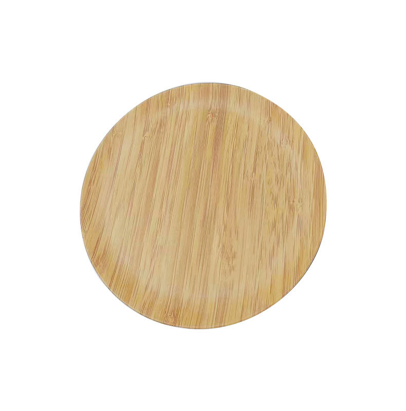 Factory Direct Supply Hot Sale Natural Material Bamboo Fiber Dish Customizable Style Pattern Logo Tableware Picnic Plate