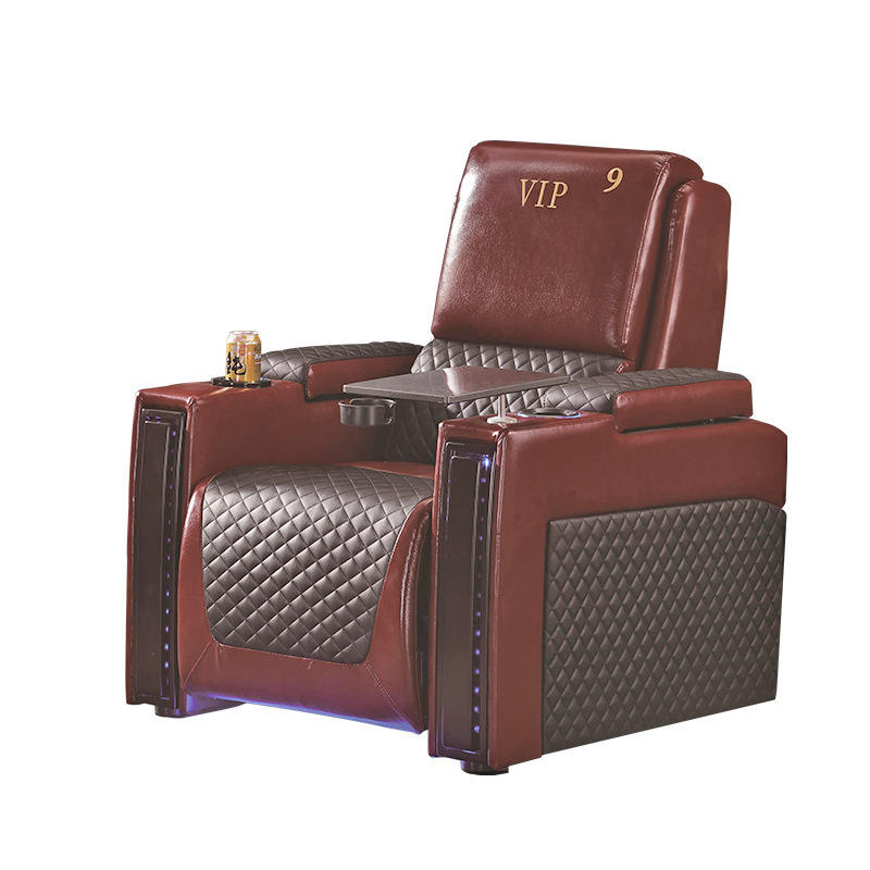 工厂定做家庭影院真皮沙发单人沙发椅办公室午休可躺头等沙发舱