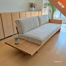 北欧小户型日式沙发床民宿客厅可拆洗懒人布艺实木沙发单人双人椅