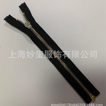 正品ykk5号亮浅金金属开口拉链四方片拉头-阿里巴巴