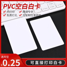 PVC双面腹膜白卡会员卡工作牌吊牌行李牌代打印现货跨境专供