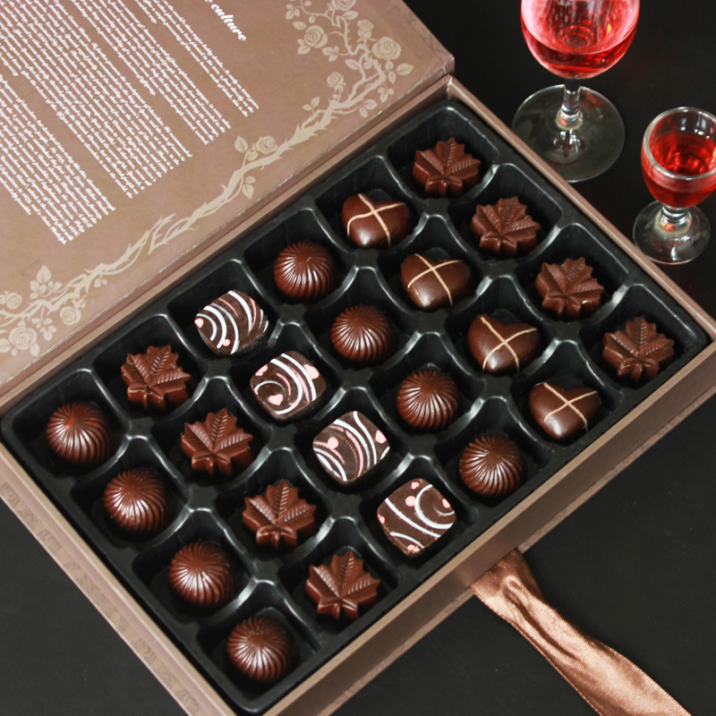 法布朗情人节黑巧克力礼盒装可可脂创意diy刻字生日礼物