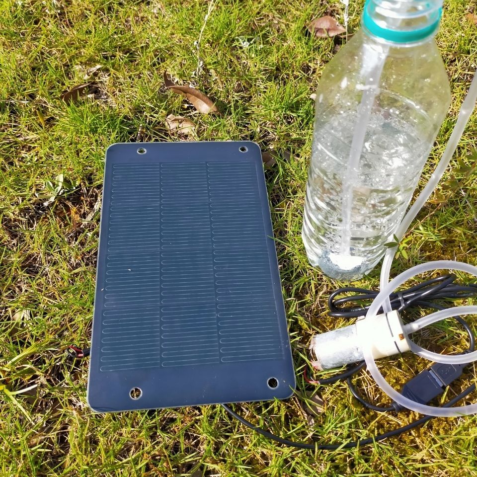 太阳能增氧泵370气泵鱼缸钓鱼户外车载氧气泵