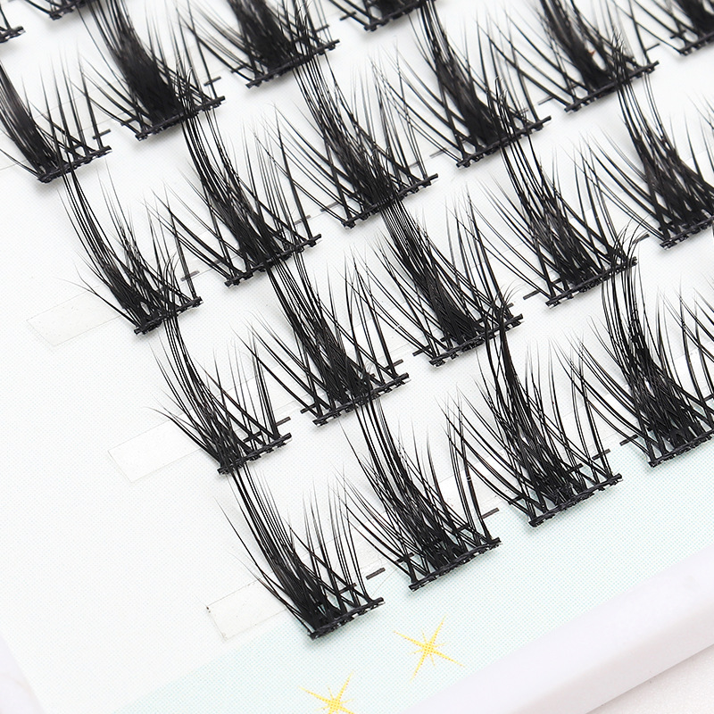 Dingsen Cross-Border Supply 5 Rows of White Moonlight False Eyelashes Segmented Cos Little Devil Self-Grafting Eyelash