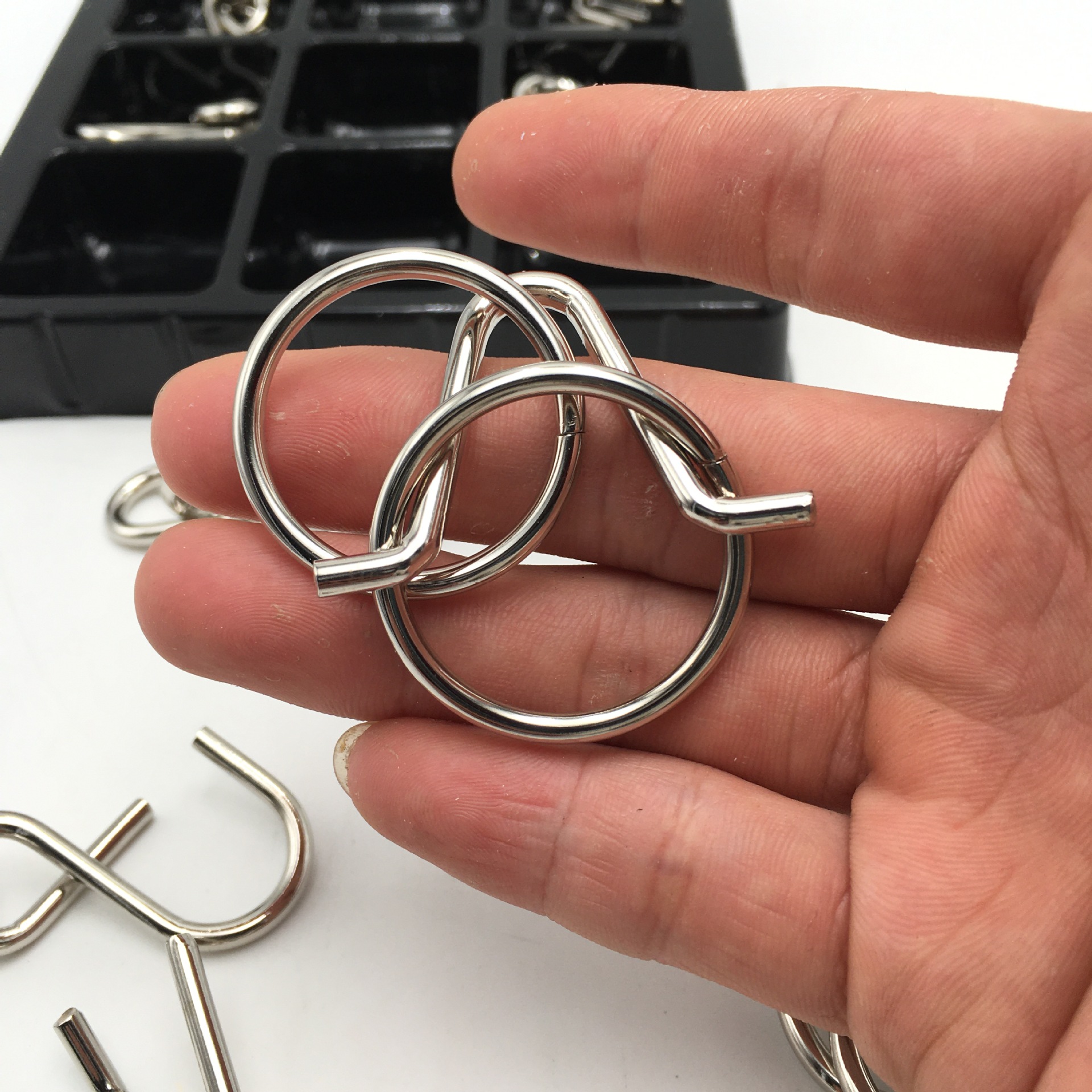 学生系列玩具科教金属铁质解环解锁减压户外互动环扣奖品