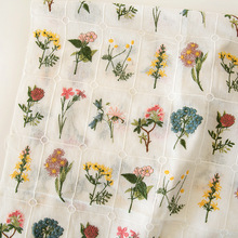 布悟新款镂空蕾丝花刺绣服装面料装饰韩版盖布料花卉植物