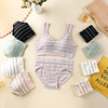 lady Underwear suit fashion stripe Simplicity seamless Underwear suit Gather