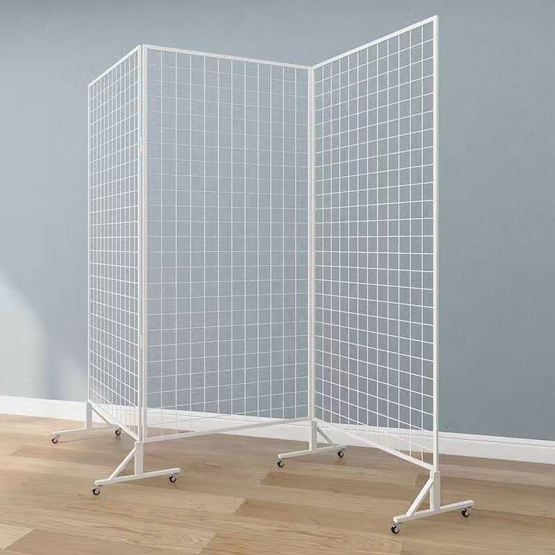 工厂销售折叠移动网格架铁艺网架广告展架画展展会作品展示架包邮