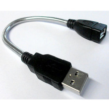 厂家供应 0.1米可弯曲软铁管USB延长线