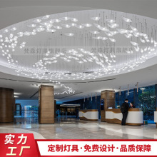 售楼部沙盘别墅水晶灯具酒店大厅大堂工程灯吧台餐厅会议室玻璃灯