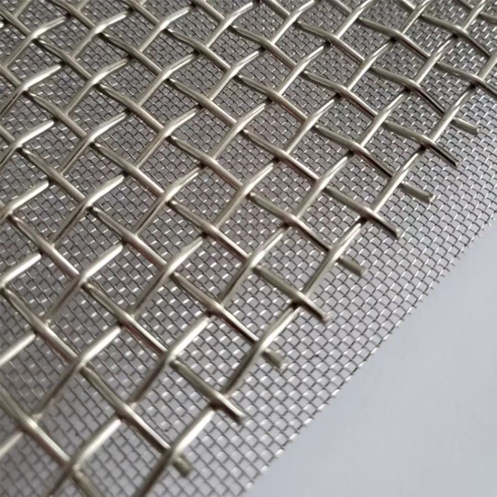 304不锈钢轧花网钢丝筛网卷过滤网平纹密纹编织网316金属网片