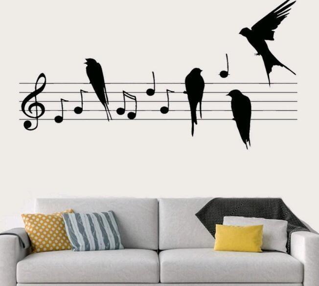 staff notes五线谱音符小鸟decor亚马逊aliexpress跨境dw14053