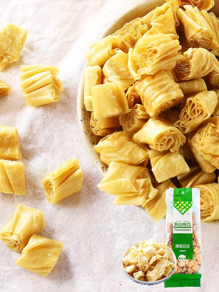 新疆木垒特产天山奇豆鹰嘴豆皮干货腐竹豆腐皮干千张豆制品高蛋白