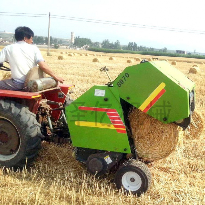 打捆机小四轮带自动捡拾打捆机农用牧秸秆打捆机圆捆打包机