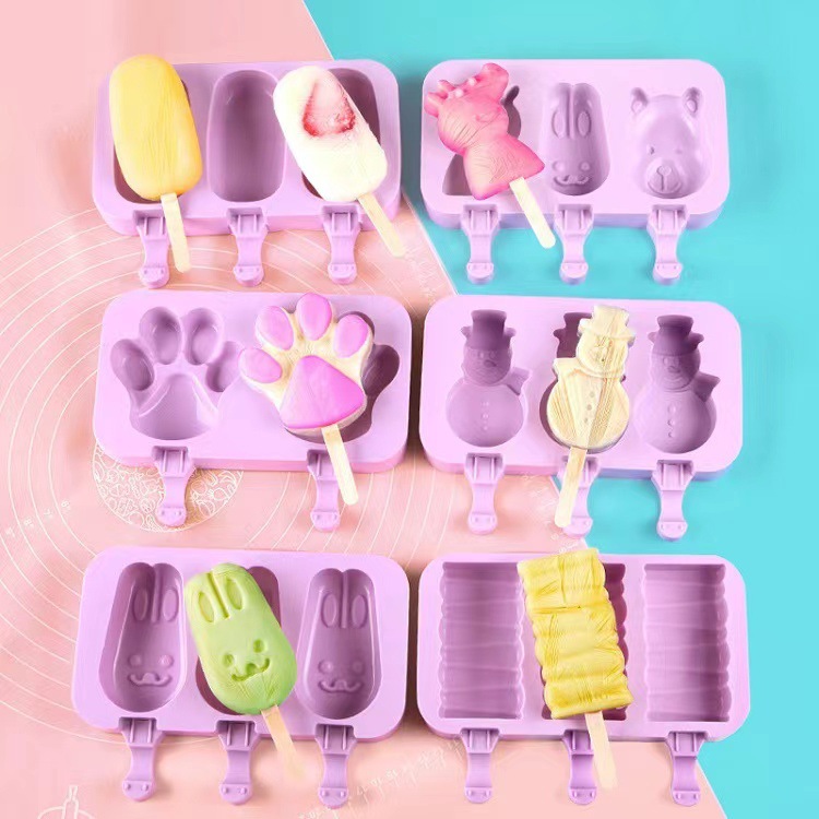 silicone ice cream mold ice cream diy colorless tasteless summer household homemade by hand popsicle popsicle mold artifact