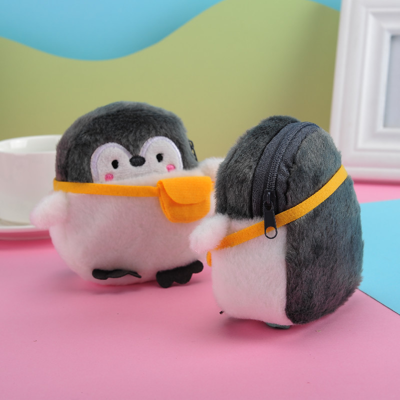 New Supply Cute Little Penguin Coin Purse Lipstick Pack Cable Package Coin Pocket Foreign Trade Wholesale