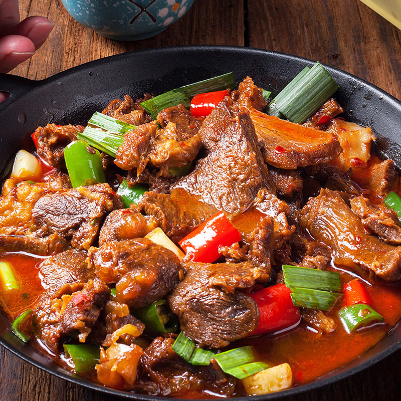 干锅驴肉500g 加热即食带皮酒店饭店餐饮用特色菜 半成品美食冷冻