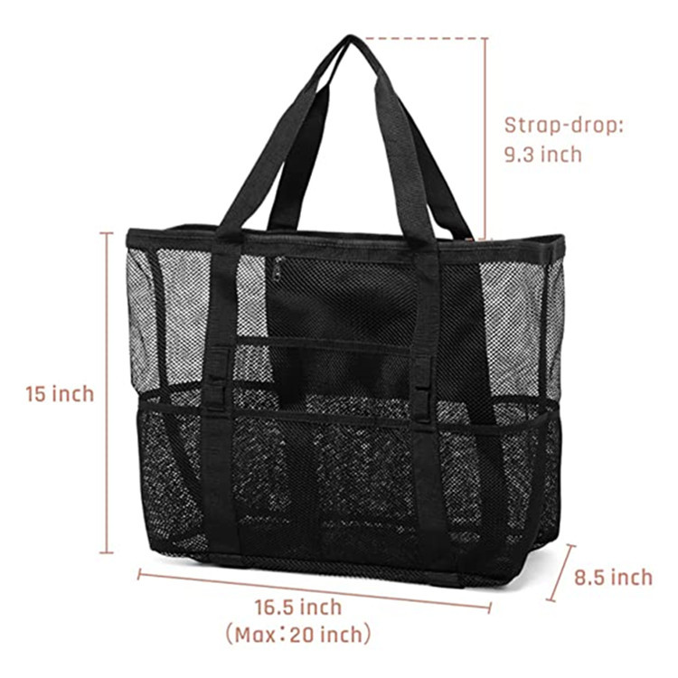 Spot Amazon Large Capacity Toy Portable Shoulder Beach Bag Mesh Bath Bag 9 Bags Travel Beach Bag