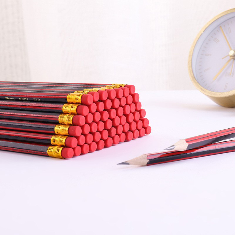 Pencil Wholesale Painting Sketch Pen Children's Prizes Learning Stationery with Eraser Hexagonal Pencil Primary School Student HB Pencil