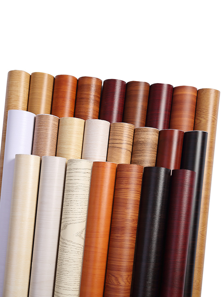 家具翻新木纹贴纸自粘仿木装饰墙纸旧门衣柜柜子木板桌子桌面防水