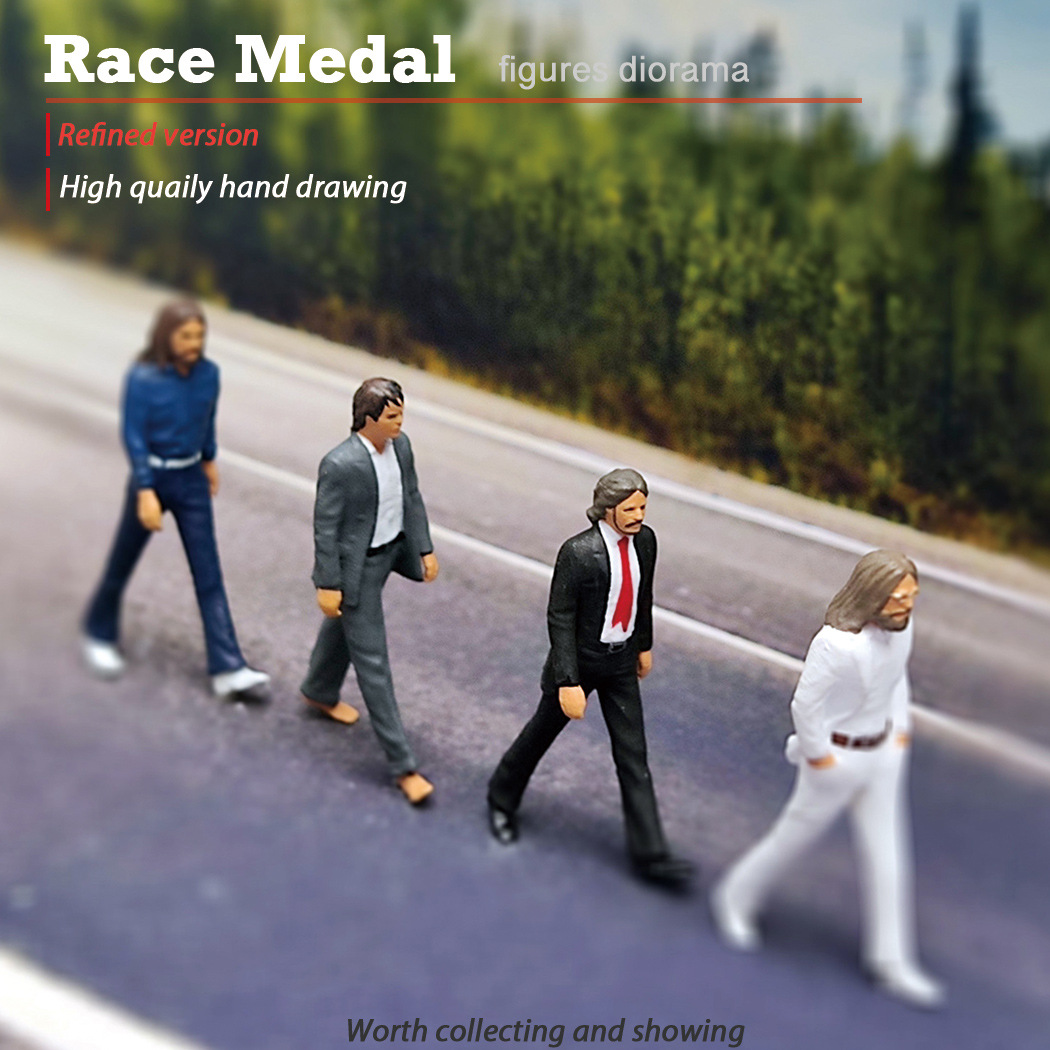 rm模型1/64人偶甲壳虫流行乐队披头士车模摆件公仔创意微拍小比例