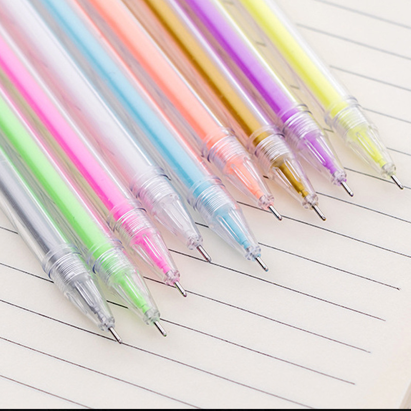 粉彩高光笔粉彩笔学生标记彩色 办公文具闪光笔大容量绘画手帐笔