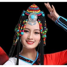 新款藏族头饰  藏族婚礼摄影头饰 藏族搭配头饰 手工制作
