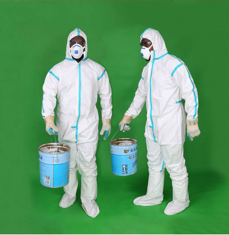 贴条无纺布防护服 工业喷漆隔离服防水透气 现货批发一次性防护服