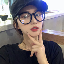 安科黑框近视眼镜女网上可配有度数素颜圆框显瘦眼镜架韩版潮8888