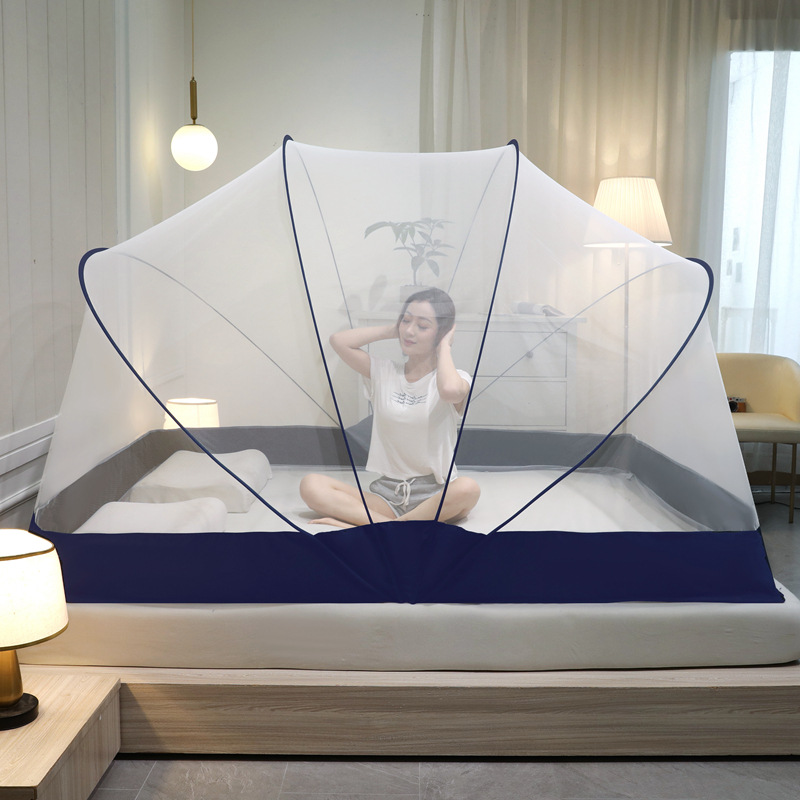 New Tik Tok Online Sensation Installation-Free Folding Mosquito Net Upgraded Steel Wire Space Top Bottomless Encryption Tent Yarn Wholesale